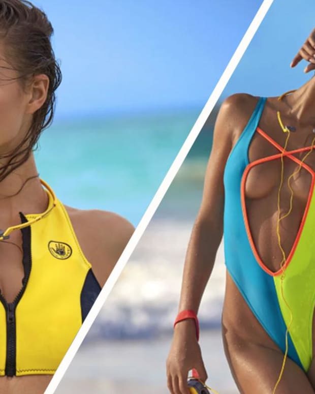 Lais Ribeiro and Robin Holzken Use A Very Fun Prop To Shoot